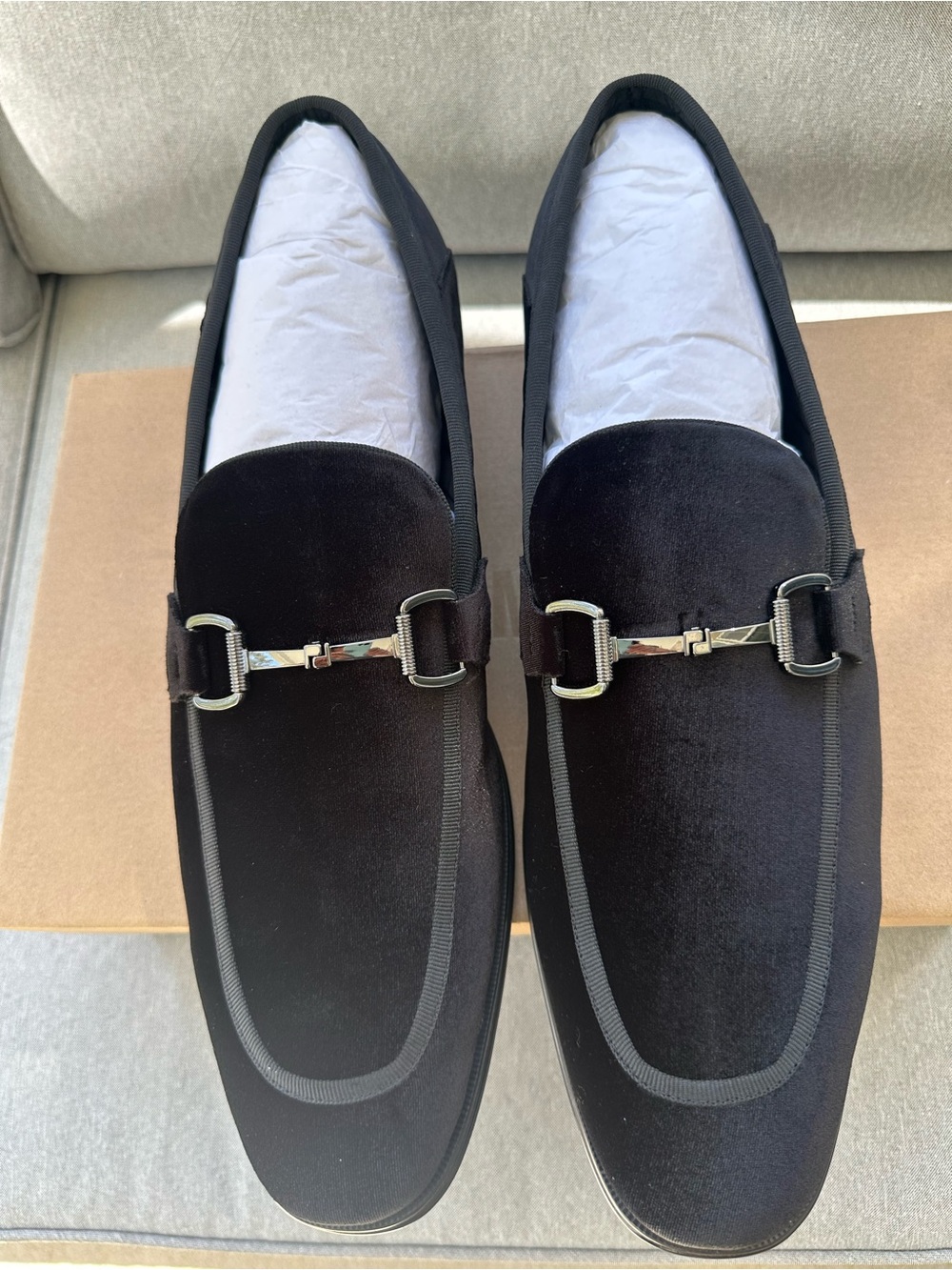 New Steve Madden Black Velvet Men’s Aahron Loafers Size 13